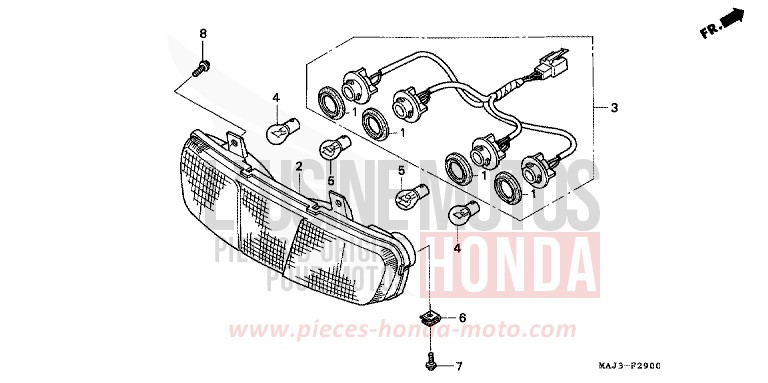 KOMBINATIONSLEUCHTE von Pan-European ABS CANDY WINE BERRY RED-U (R114) von 1998